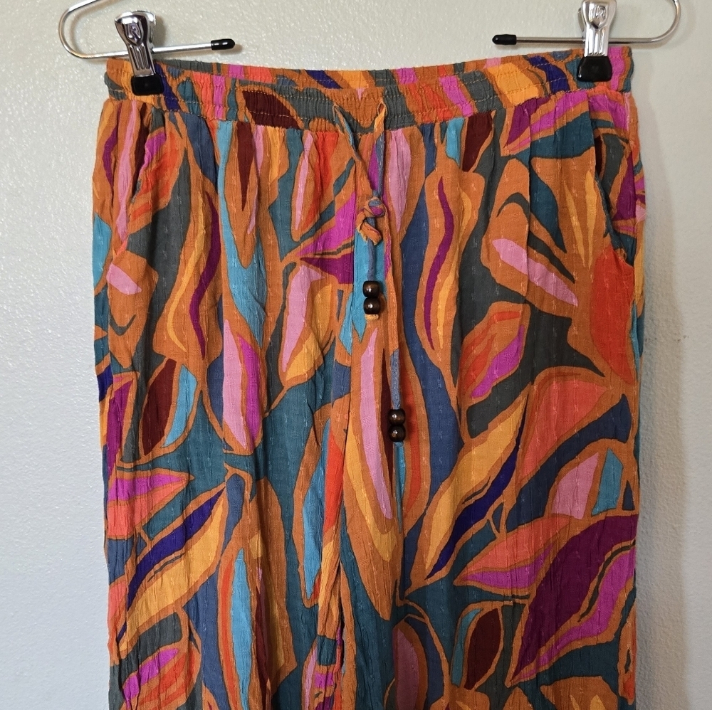 Rachel Roy | Flowy Orange Patterned Pants Size Small